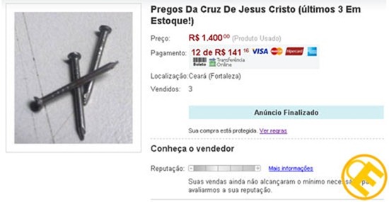 pregos da cruz